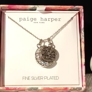 "I Love You to the Moon and Back" Necklace Silver Plated Paige Harper New York